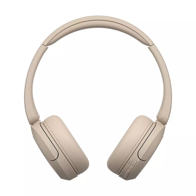 Słuchawki bezprzewodowe Sony WH-CH520, nauszne, rozmowy/muzyka, USB Type-C, Bluetooth, stojak, kremowy