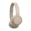 Słuchawki bezprzewodowe Sony WH-CH520, nauszne, rozmowy/muzyka, USB Type-C, Bluetooth, stojak, kremowy