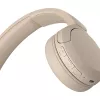 Słuchawki bezprzewodowe Sony WH-CH520, nauszne, rozmowy/muzyka, USB Type-C, Bluetooth, stojak, kremowy