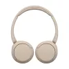 Słuchawki bezprzewodowe Sony WH-CH520, nauszne, rozmowy/muzyka, USB Type-C, Bluetooth, stojak, kremowy