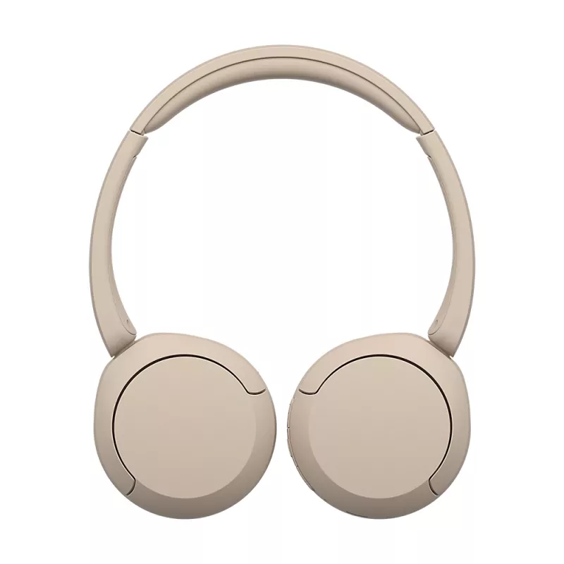 Słuchawki bezprzewodowe Sony WH-CH520, nauszne, rozmowy/muzyka, USB Type-C, Bluetooth, stojak, kremowy