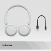 Sony WH-CH520 bezprzewodowy nauszny zestaw słuchawkowy, Bluetooth 5.2, 50 h odtwarzania, ładowanie USB-C, biały