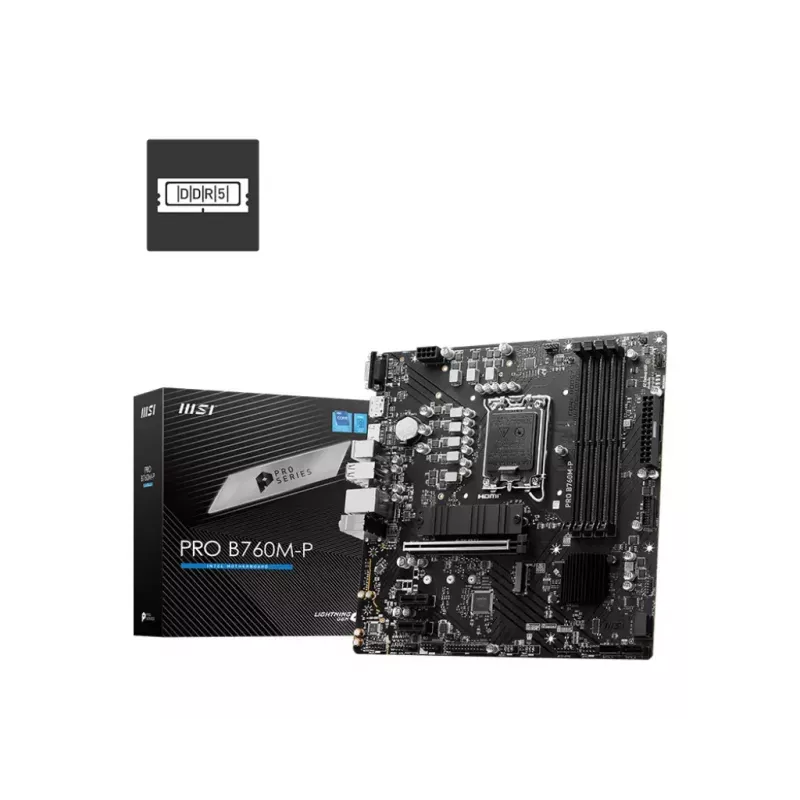 Płyta główna MSI PRO B760M-P micro ATX, Intel B760, LGA 1700, 4× DDR5, 192 GB, SATA III, PCIe 4.0