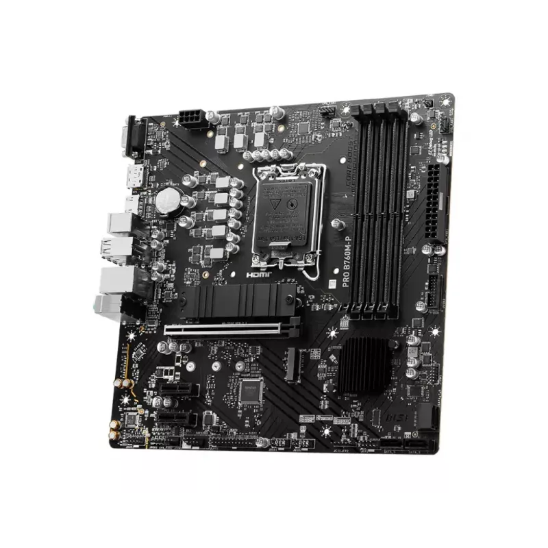 Płyta główna MSI PRO B760M-P micro ATX, Intel B760, LGA 1700, 4× DDR5, 192 GB, SATA III, PCIe 4.0