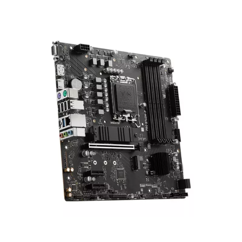 Płyta główna MSI PRO B760M-P micro ATX, Intel B760, LGA 1700, 4× DDR5, 192 GB, SATA III, PCIe 4.0