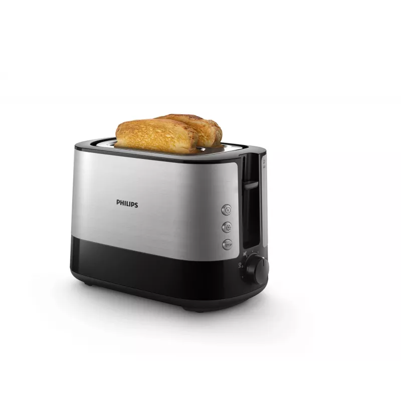Toster Philips Viva Collection HD2635/90 7 2 kromki Czarny, Tytanowy