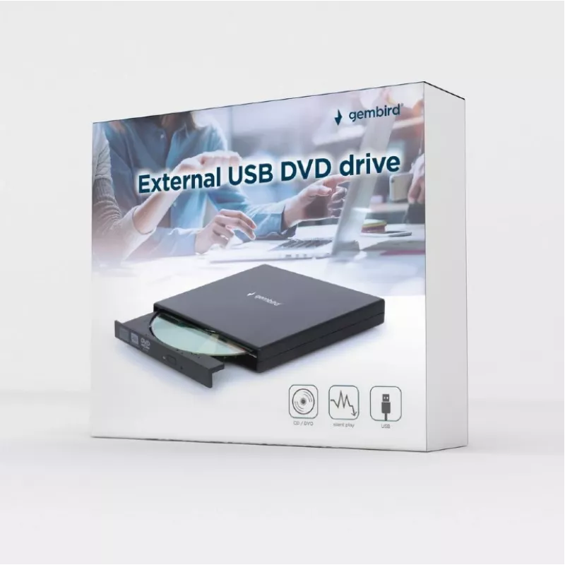 GEMBIRD Zewnętrzny napęd USB DVD Rewriter 24x - czarny
