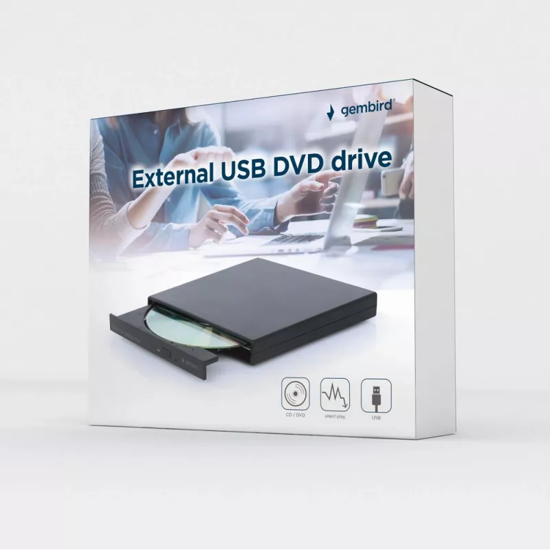 GEMBIRD Zewnętrzny napęd USB DVD Rewriter 24x - czarny