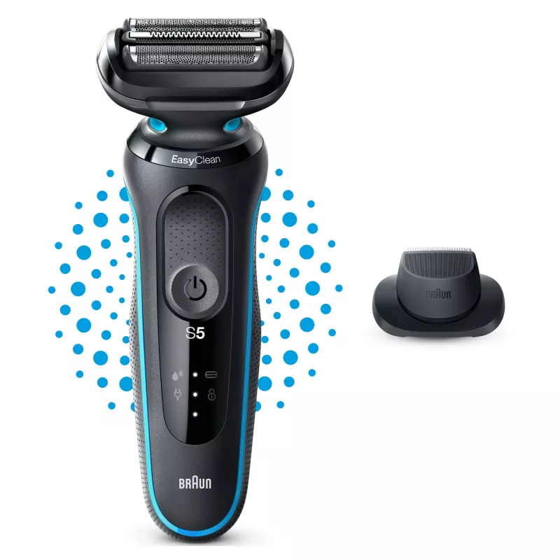 Braun Series 5 51-M1200s golarka męska Golarka foliowa Trymer Czarny, Niebieski