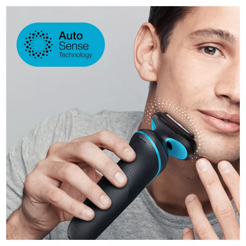 Braun Series 5 51-M1200s golarka męska Golarka foliowa Trymer Czarny, Niebieski