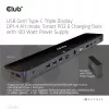 CLUB3D USB Gen1 Type-C Triple Display DP1.4 Alt mode Smart PD3.0 Stacja ładująca z zasilaczem 100 W