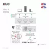 Przełącznik HDMI™ 3 do 1 8K60 Hz/4K120 Hz Club3D, 7680 x 4320 pikseli, 8K Ultra HD, czarny