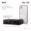 Przełącznik HDMI™ 3 do 1 8K60 Hz/4K120 Hz Club3D, 7680 x 4320 pikseli, 8K Ultra HD, czarny