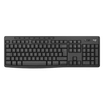 Zestaw klawiatury i myszy Logitech MK370 Combo for Business — pełnowymiarowy QWERTY (US International), RF Wireless + Bluetooth, grafitowy