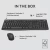 Zestaw klawiatury i myszy Logitech MK370 Combo for Business — pełnowymiarowy QWERTY (US International), RF Wireless + Bluetooth, grafitowy