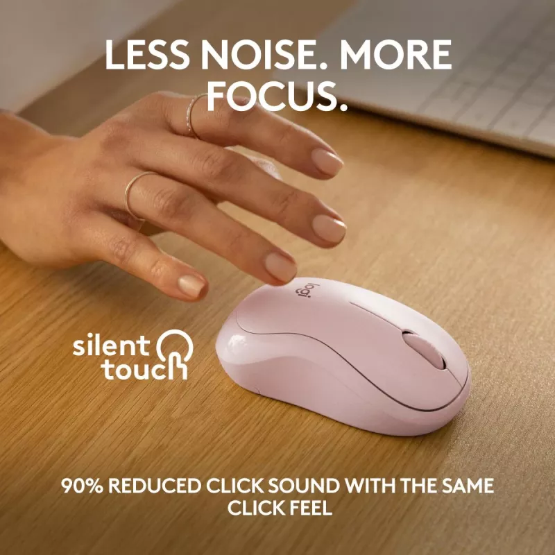 LOGITECH M240 Cicha mysz - Bluetooth - Różowa