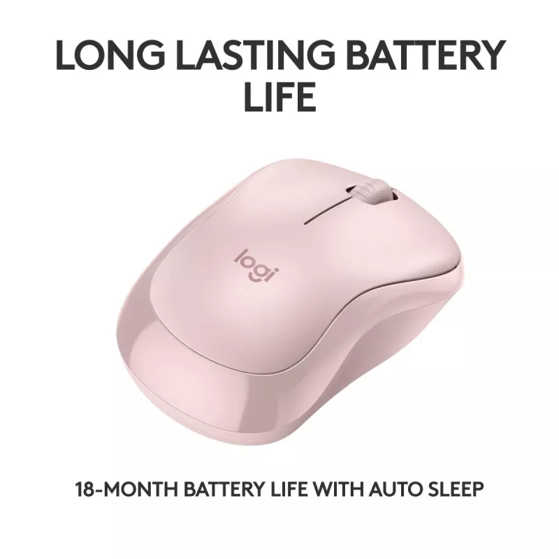 LOGITECH M240 Cicha mysz - Bluetooth - Różowa