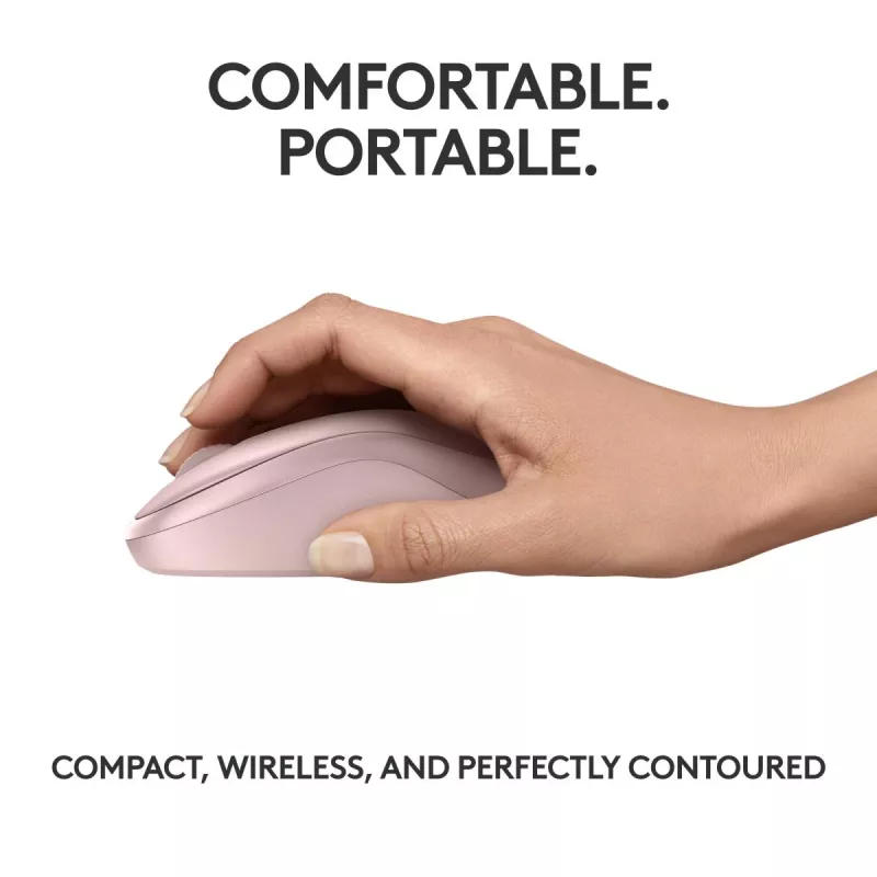 LOGITECH M240 Cicha mysz - Bluetooth - Różowa