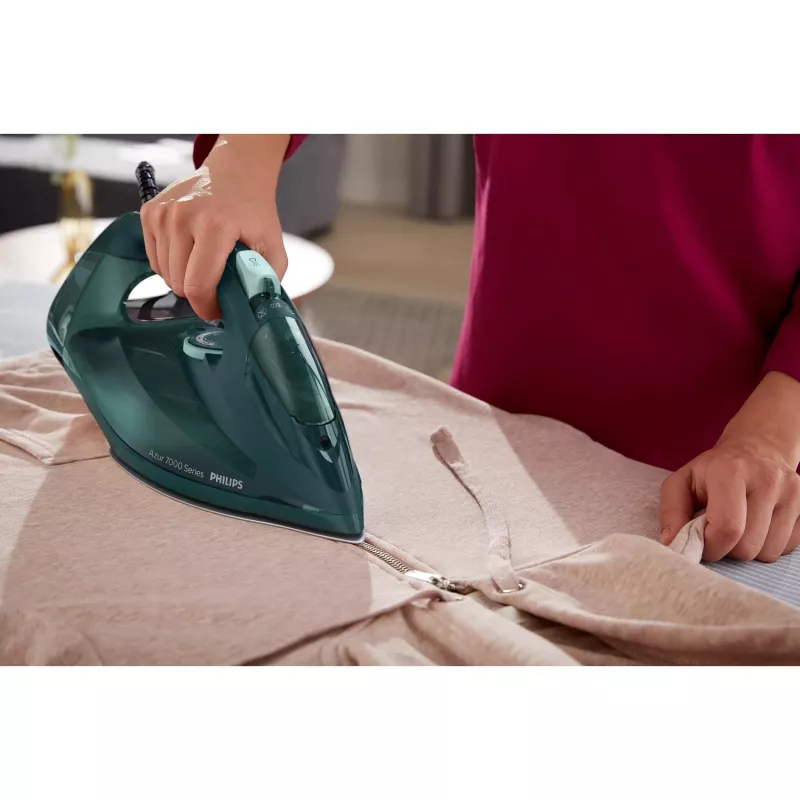 Philips 7000 series DST7050/70 żelazko Żelazko parowe Stopa SteamGlide Elite 2800 W Zielony