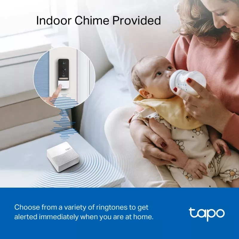 TP-Link Tapo Smart Video Doorbell Camera Kit, Czarny, Biały, IR, CE, RoHS, RCM, R-NZ, FCC, EAC, Triman, UKCA, G.711, 5 MP, 2560 x 1920 pikseli