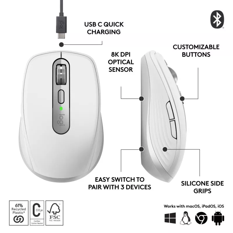 LOGITECH Mx Anywhere 3s For Business - Jasnoszary - Emea28-935