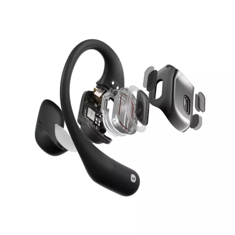 Słuchawki SHOKZ OpenFit bezprzewodowe zaczep na ucho połączenia/muzyka/sport/codzienne Bluetooth czarne