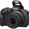 Canon EOS R100 + RF-S 18-45mm F4.5-6.3 IS STM Kit MILC 24.1 MP CMOS 6000 x 4000 pixels Czarny