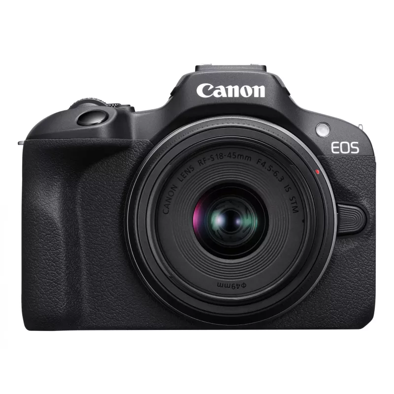Canon EOS R100 + RF-S 18-45mm F4.5-6.3 IS STM Kit MILC 24.1 MP CMOS 6000 x 4000 pixels Czarny