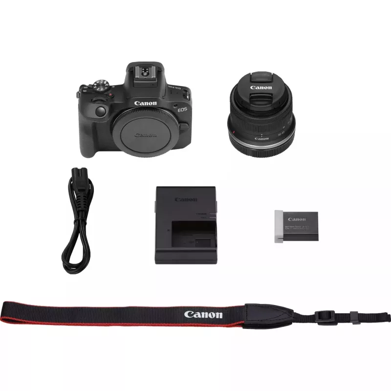 Canon EOS R100 + RF-S 18-45mm F4.5-6.3 IS STM Kit MILC 24.1 MP CMOS 6000 x 4000 pixels Czarny
