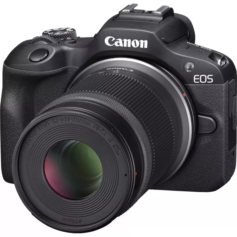 Canon EOS R100 + RF-S 18-45mm F4.5-6.3 IS STM + RF-S 55-200mm F5-7.1 IS STM Kit MILC 24.1 MP CMOS 6000 x 4000 pixeli Czarny