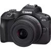 Canon EOS R100 + RF-S 18-45mm F4.5-6.3 IS STM + RF-S 55-200mm F5-7.1 IS STM Kit MILC 24.1 MP CMOS 6000 x 4000 pixeli Czarny