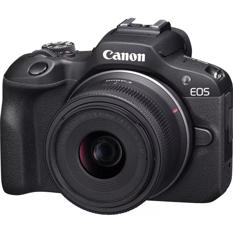 Canon EOS R100 + RF-S 18-45mm F4.5-6.3 IS STM + RF-S 55-200mm F5-7.1 IS STM Kit MILC 24.1 MP CMOS 6000 x 4000 pixeli Czarny