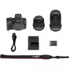Canon EOS R100 + RF-S 18-45mm F4.5-6.3 IS STM + RF-S 55-200mm F5-7.1 IS STM Kit MILC 24.1 MP CMOS 6000 x 4000 pixeli Czarny