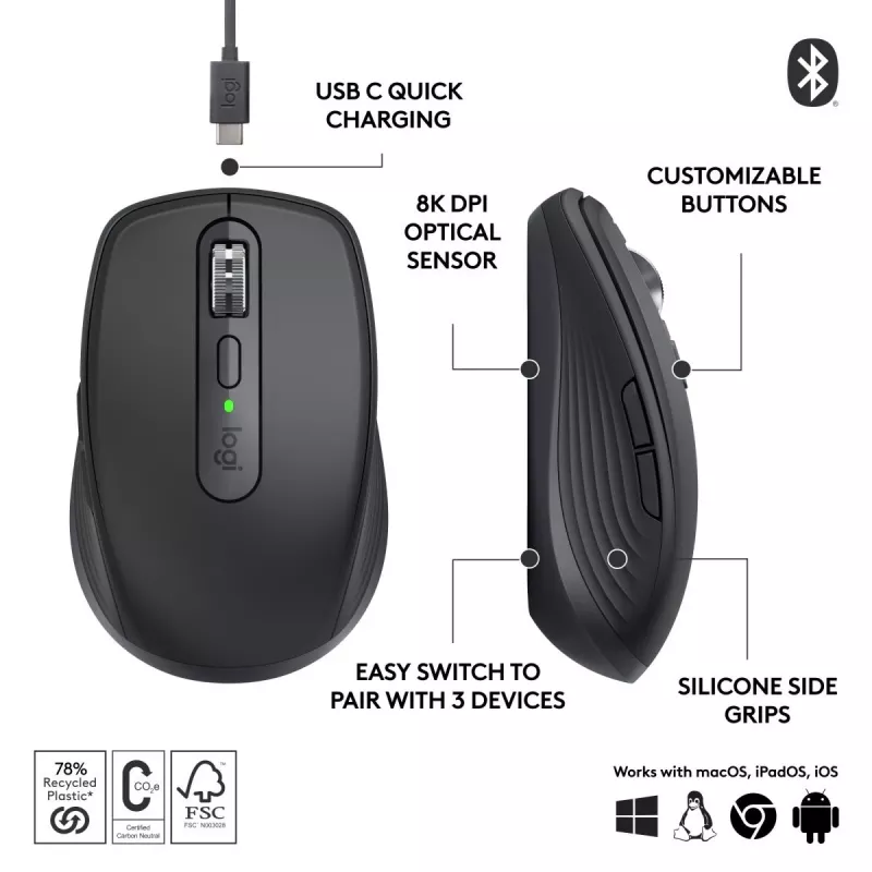LOGITECH Mx Anywhere 3s Wireless Mouse