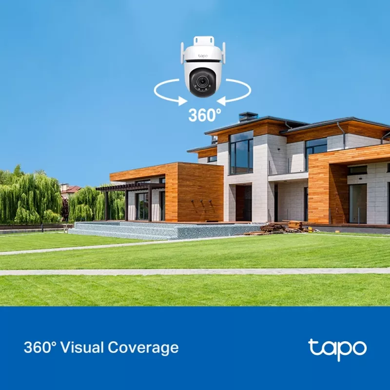 TP-Link Tapo Outdoor Pan/Tilt Security Wi-Fi Camera, IP security camera, Indoor & outdoor, Wireless, CE, FCC, RoHS, RCM, Ceiling, Black, White