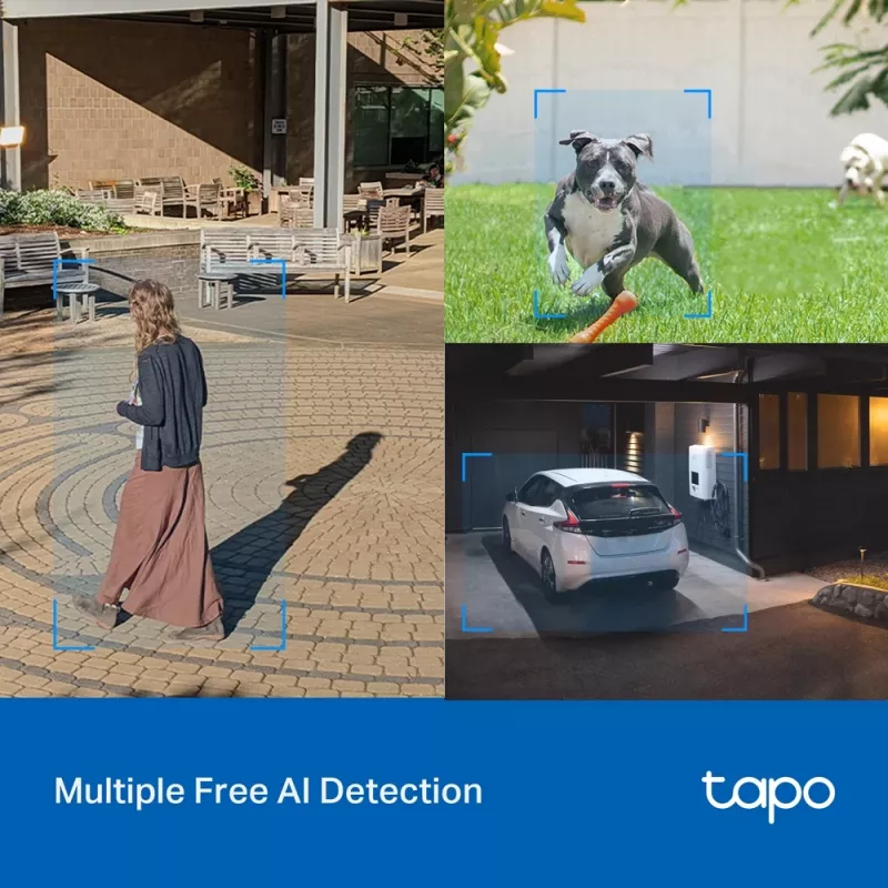TP-Link Tapo Outdoor Pan/Tilt Security Wi-Fi Camera, IP security camera, Indoor & outdoor, Wireless, CE, FCC, RoHS, RCM, Ceiling, Black, White