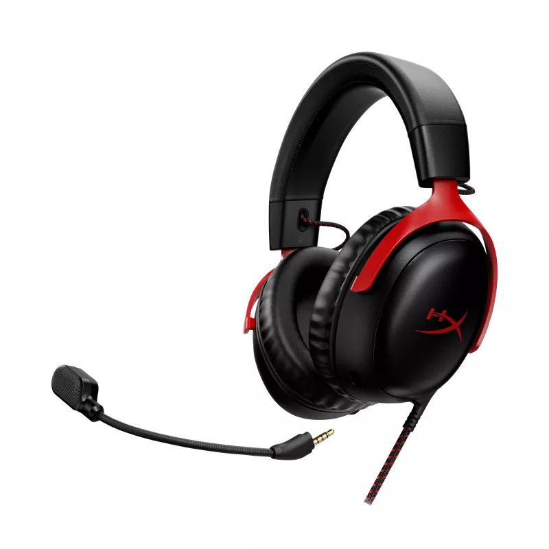 HyperX Cloud III - Zestaw słuchawkowy do gier (czarny/czerwony)