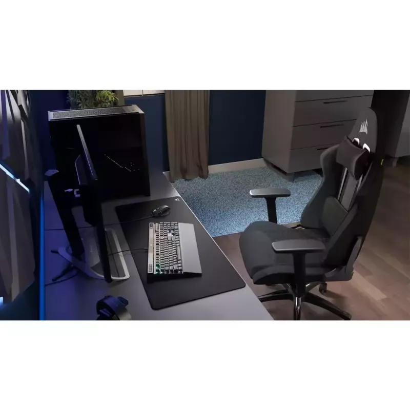 Corsair TC100 RELAXED Wyściełane siedzisko Czarny oparcie 59,5 x 81 cm
