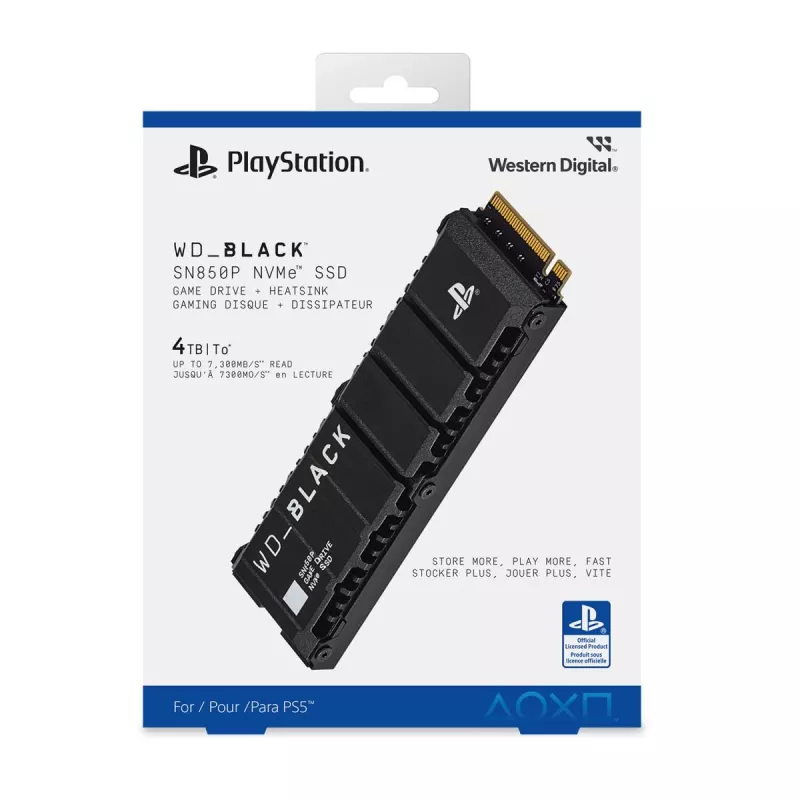 WESTERN DIGITAL SSD - WD_Czarny SN850P NVMe - 2TB - PCIe Gen4 x4 - M.2 2280 - do konsol PS5