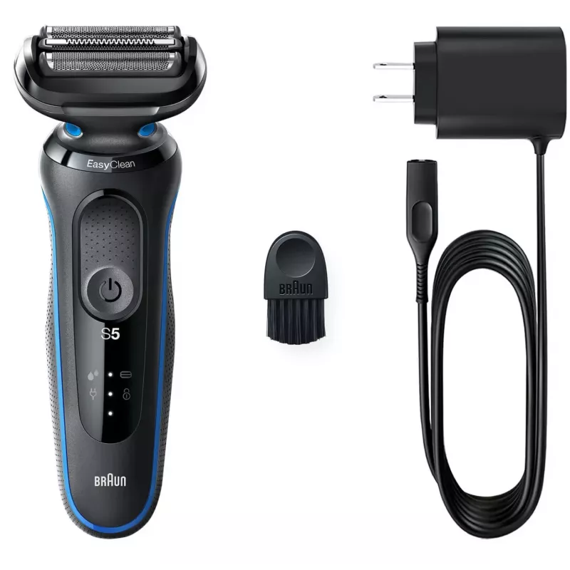 Braun 51-B1000s Golarz foliowy Czarny, Niebieski