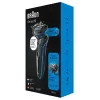 Braun 51-B1000s Golarz foliowy Czarny, Niebieski