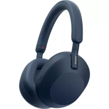 Sony WH-1000XM5 Noise Cancelling Wireless Headphones, 30 hours bateria life, Overhead Bluetooth Headphones, Optimised for Alexa and Google Assistant, IOS and Android with Built-In Mic, w kolorze Midnight niebieski
