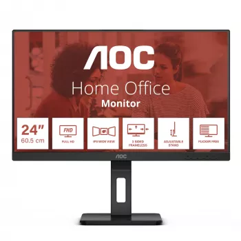 Monitor komputerowy AOC E3 24E3QAF 60,5 cm (23,8 cala) 1920 x 1080 pikseli Full HD LCD Czarny