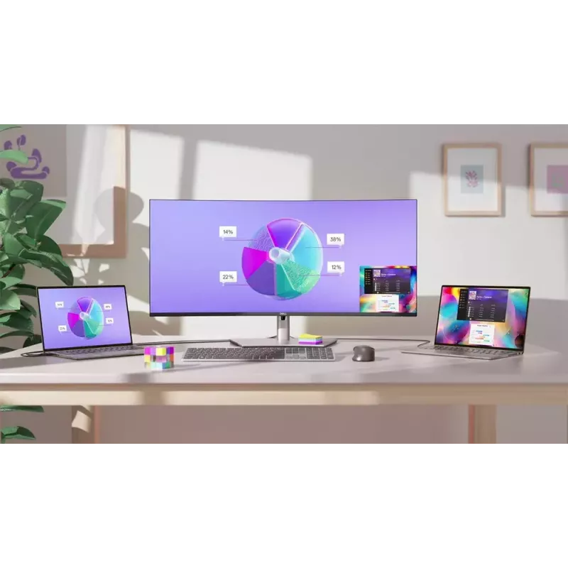 Monitor komputerowy DELL UltraSharp U3824DW 95,2 cm (37,5 cala) 3840 x 1600 pikseli Wide Quad HD+ LCD Czarny, Srebrny