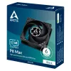 Wentylator 80 mm Arctic P8 Max High-Performance PWM, średnica 80 mm, czarny, przepływ powietrza 67,96 m³/h, 0,6 sone