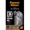 PanzerGlass ® 3-w-1 Zestaw iPhone 15 Pro Max, Apple, Apple - iPhone 15 Pro Max, Aplikacja na sucho, Odporny na wstrząsy, Przezroczysty, 1 szt.