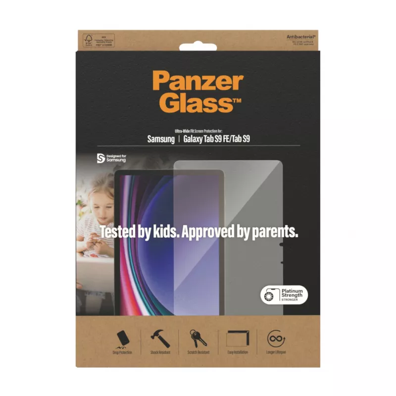 PanzerGlass ®️ Szkło ochronne Samsung Galaxy Tab S9 FE | S9 | Ultra-Wide Fit