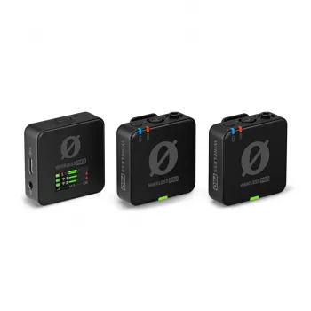 Bezprzewodowy system mikrofonów krawatowych RØDE Wireless PRO — dookólny mikrofon krawatowy, 20–20 000 Hz, 7 godz. pracy baterii, zasięg 260 m