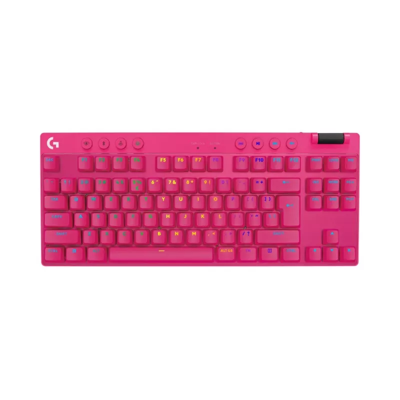 LOGITECH G Pro X TKL Lightspeed klawiatura gamingowa - Bluetooth - Różowa US International taktylna