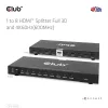 CLUB3D Rozdzielacz HDMI™ 1 na 8, Pełne 3D i 4K60Hz (600MHz)